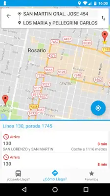 Cómo Llego Rosario android App screenshot 5
